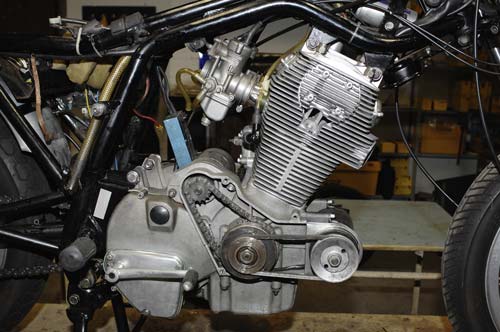 Wieder eingebauter Motor